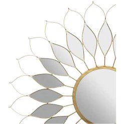 Atmosphera - Miroir Mural Soleil En Métal Doré D 80 Cm - Doré -Miroir Soldes Boutique 53726737 2