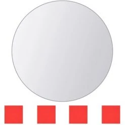 LITZEE Carreau De Miroir 8 Pcs Rond Verre # -Miroir Soldes Boutique 53765572 3