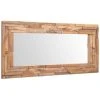 LITZEE Miroir Décoratif Teck 120 X 60 Cm Rectangulaire # -Miroir Soldes Boutique 53765584 1
