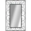 LITZEE Miroir Mural Rectangulaire 50 X 80 Cm Noir #