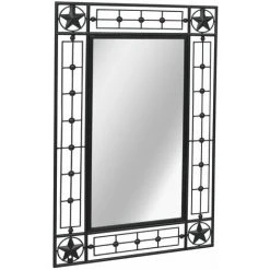 LITZEE Miroir Mural Rectangulaire 50 X 80 Cm Noir # -Miroir Soldes Boutique 53766029 3