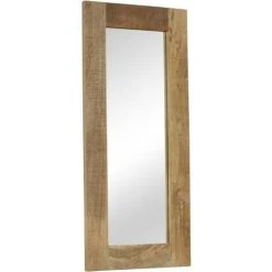 LITZEE Miroir Bois Massif De Manguier 50 X 110 Cm # -Miroir Soldes Boutique 53766051 3