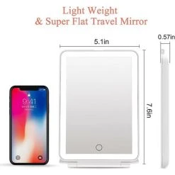 ENLENK Miroir De Vanité De Maquillage Rechargeable Avec 72 Lumières LED, Miroir De Beauté Portable Light Up De Voyage éclairé -Miroir Soldes Boutique 53775518 2