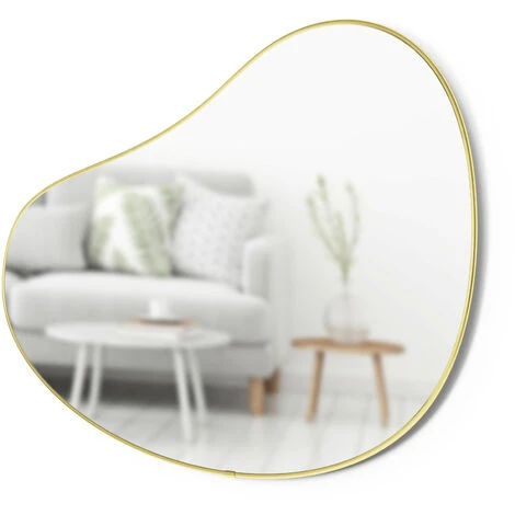 UMBRA HUBBA PEBBLE – Miroir 61 × 91 cm, Laiton 4 UMBRA HUBBA PEBBLE – Miroir 61 × 91 cm, Laiton – Image 2