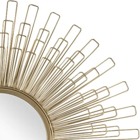 WOMO DESIGN Miroir Soleil Doré Cadre Métallique Design Décoratif Bogota 80 Cm WOMO-DESIGN® 4 WOMO DESIGN Miroir Soleil Doré Cadre Métallique Design Décoratif Bogota 80 Cm WOMO-DESIGN® – Image 2
