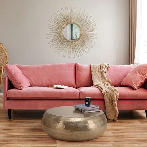 WOMO DESIGN Miroir Soleil Doré Cadre Métallique Design Décoratif Bogota 80 Cm WOMO-DESIGN® 6 WOMO DESIGN Miroir Soleil Doré Cadre Métallique Design Décoratif Bogota 80 Cm WOMO-DESIGN® – Image 4