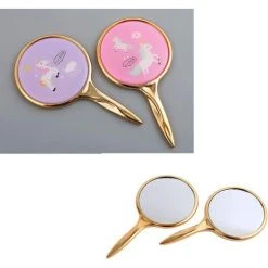 GUAZHUNIFR Miroir Maquillage Guazhuni 2 Pièces Rond Cosmétique Miroir À Main Miroir De Poche Portable Voyage Miroir De Courtoisie Pour Cadeau Saint-Valentin, Cadeau D'anniversaire, Cadeau De Noël, Motif De Licorne -Miroir Soldes Boutique 53818306 3