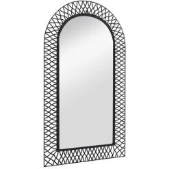 LITZEE Miroir Mural De Jardin 60 X 110 Cm Noir # -Miroir Soldes Boutique 53840538 3