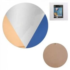 JARDIRICODECO Miroir Tricolore Rond 40x40cm