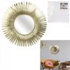 JARDIRICODECO Miroir Plumes Dorees 53cm -Miroir Soldes Boutique 53958053 1