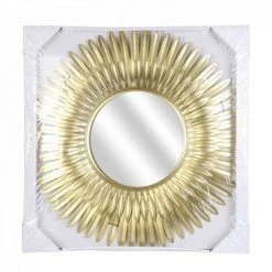 JARDIRICODECO Miroir Plumes Dorees 53cm -Miroir Soldes Boutique 53958053 2