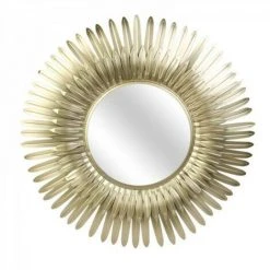 JARDIRICODECO Miroir Plumes Dorees 53cm -Miroir Soldes Boutique 53958053 3