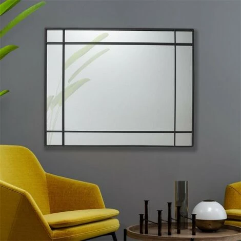 JARDIRICODECO Miroir Rectangle Art Deco Noir 3 JARDIRICODECO Miroir Rectangle Art Deco Noir