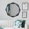 WOMO DESIGN Miroir Mural Noir Cadre Métallique Design Décoratif Quito Ø 72 Cm WOMO-DESIGN®