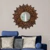 WOMO DESIGN Miroir Tournesol Cadre Métal Design Antique Rio De Janeiro Ø 74 Cm WOMO-DESIGN® -Miroir Soldes Boutique 53962654 1