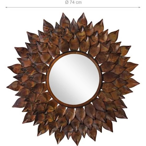 WOMO DESIGN Miroir Tournesol Cadre Métal Design Antique Rio De Janeiro Ø 74 Cm WOMO-DESIGN® 5 WOMO DESIGN Miroir Tournesol Cadre Métal Design Antique Rio De Janeiro Ø 74 Cm WOMO-DESIGN® – Image 3
