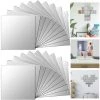 ALMI Miroirs Carrés Stickers Miroir Adhésif Miroir Autocollant Mural Miroir Carre Miroir Adhesif Mural Feuilles Miroir Muraux Miroir Non Verre Stickers Muraux Pour La Décoration Intérieure(20Pieces) -Miroir Soldes Boutique 54024436 1