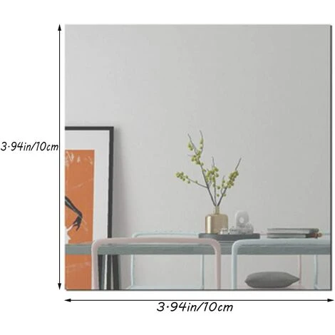 ALMI Miroirs Carrés Stickers Miroir Adhésif Miroir Autocollant Mural Miroir Carre Miroir Adhesif Mural Feuilles Miroir Muraux Miroir Non Verre Stickers Muraux Pour La Décoration Intérieure(20Pieces) 4 ALMI Miroirs Carrés Stickers Miroir Adhésif Miroir Autocollant Mural Miroir Carre Miroir Adhesif Mural Feuilles Miroir Muraux Miroir Non Verre Stickers Muraux Pour La Décoration Intérieure(20Pieces) – Image 2