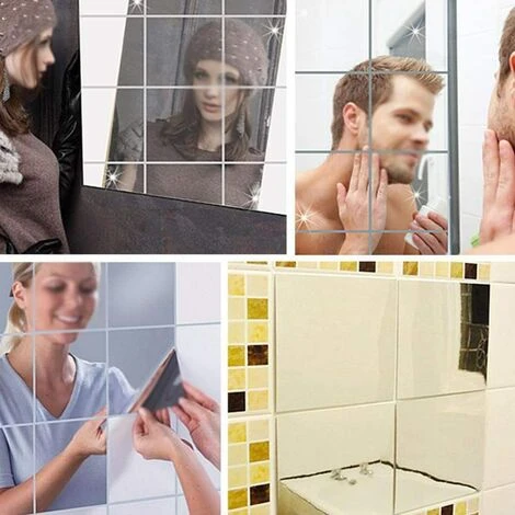 ALMI Miroirs Carrés Stickers Miroir Adhésif Miroir Autocollant Mural Miroir Carre Miroir Adhesif Mural Feuilles Miroir Muraux Miroir Non Verre Stickers Muraux Pour La Décoration Intérieure(20Pieces) 7 ALMI Miroirs Carrés Stickers Miroir Adhésif Miroir Autocollant Mural Miroir Carre Miroir Adhesif Mural Feuilles Miroir Muraux Miroir Non Verre Stickers Muraux Pour La Décoration Intérieure(20Pieces) – Image 5