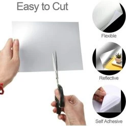 ALMI Feuilles De Miroir Flexibles Miroir Auto-Adhésif Non En Verre Autocollants De Miroir De Carreaux Pour Décoration Murale De Maison (20 X 30cm) -Miroir Soldes Boutique 54025257 4