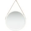 Hommoo Miroir Mural Avec Sangle 60 Cm Blanc 2 Hommoo Miroir Mural Avec Sangle 60 Cm Blanc -Miroir Soldes Boutique 54151915 1