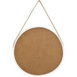 Hommoo Miroir Mural Avec Sangle 60 Cm Blanc -Miroir Soldes Boutique 54151915 3