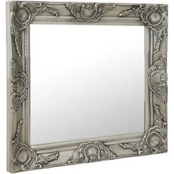Hommoo Miroir Mural Style Baroque 50x50 Cm Argente -Miroir Soldes Boutique 54152017 2