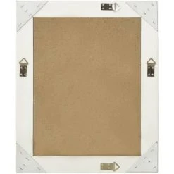 Hommoo Miroir Mural Style Baroque 50x60 Cm Blanc -Miroir Soldes Boutique 54154391 3