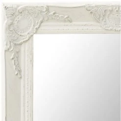 Hommoo Miroir Mural Style Baroque 50x60 Cm Blanc -Miroir Soldes Boutique 54154391 4