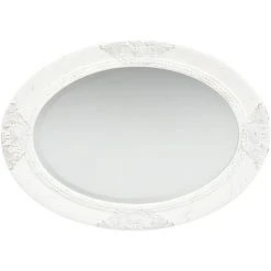 Hommoo Miroir Mural Style Baroque 50x70 Cm Blanc -Miroir Soldes Boutique 54154393 3