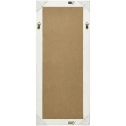 Hommoo Miroir Mural Style Baroque 50x120 Cm Blanc -Miroir Soldes Boutique 54167591 3