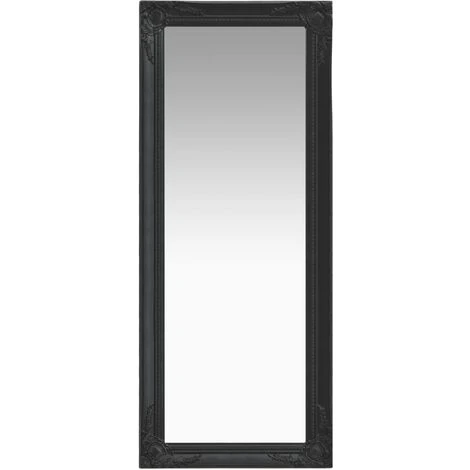 Hommoo Miroir Mural Style Baroque 50x120 Cm Noir 3 Hommoo Miroir Mural Style Baroque 50x120 Cm Noir