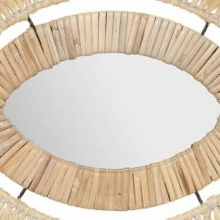 ATMOSPHERA, CRÉATEUR D'INTÉRIEUR Miroir Raphia Tropi 43x29 - Beige -Miroir Soldes Boutique 54423740 3