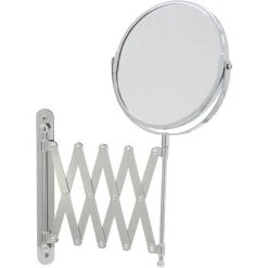 MODOU Miroir De Maquillage En Métal Simple Et à La Mode, Miroir Pliant Mural, Poinçon Gratuit, Salle De Bain, Hôtel, Miroir De Beauté De Maquillage Haute Définition