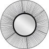 Miroir Mural Décoratif Forme Circulaire Cadre Métal Noir Derry 84cm WOMO-DESIGN® -Miroir Soldes Boutique 54456247 1