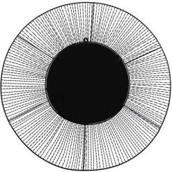 Miroir Mural Décoratif Forme Circulaire Cadre Métal Noir Derry 84cm WOMO-DESIGN® -Miroir Soldes Boutique 54456247 3