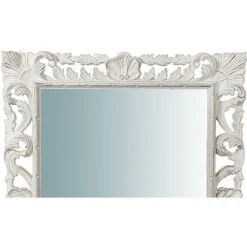 BISCOTTINI Miroir Murale En Bois Affichage Verticale/horizontale Finition Blanche Vieillie Aux Dimensions L70 XPR4 XH90 Cm Made In Italy -Miroir Soldes Boutique 54715845 4