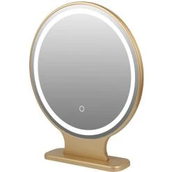 OOBEST Miroir Maquillage Hollywood Pour Coiffeuse, Grand Miroir Lumineux Avec LED Réglable, Trois Températures De Couleur, Dessus De La Table, Dore 9 OOBEST Miroir Maquillage Hollywood Pour Coiffeuse, Grand Miroir Lumineux Avec LED Réglable, Trois Températures De Couleur, Dessus De La Table, Dore -Miroir Soldes Boutique 54848164 3