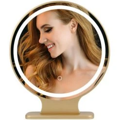 SKECTEN Miroir Hollywood Pour Coiffeuse, Grand Miroir, Miroir De Maquillage, Dessus De Table, Dore