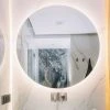 FOXYDRY Miroir Rond Illuminé Mural, Miroir Salle De Bain Mural, Miroir Rond Sans Cadre Avec LED, Diamètre 60 Cm - Gris -Miroir Soldes Boutique 54965671 1