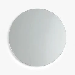 FOXYDRY Miroir Rond Illuminé Mural, Miroir Salle De Bain Mural, Miroir Rond Sans Cadre Avec LED, Diamètre 60 Cm - Gris -Miroir Soldes Boutique 54965671 2
