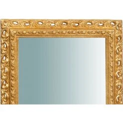 BISCOTTINI Miroir Murale En Bois Affichage Verticale/horizontale Finition Feuille Or Vieilli Aux Dimensions -Miroir Soldes Boutique 55269851 3