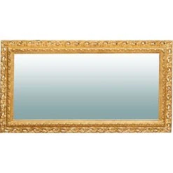 BISCOTTINI Miroir Murale En Bois Affichage Verticale/horizontale Finition Feuille Or Vieilli Aux Dimensions -Miroir Soldes Boutique 55269851 5