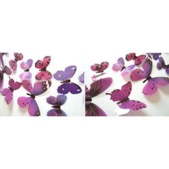 Ensoleillé Stickers Muraux En Trois Dimensions Simulation Papillon Couleur Impression Papillon Salle De Mariage Décoration TV Fond Salon Décorations -Miroir Soldes Boutique 55285555 2