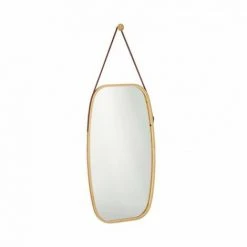 JARDIBRICODECO Miroir à Accrocher Ovale Avec Lanière