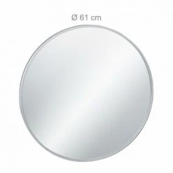 JARDIBRICODECO Miroir Mural Rond En Argenté -Miroir Soldes Boutique 55316622 4
