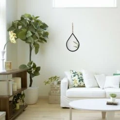 JARDIBRICODECO Miroir Mural Bois Et Métal -Miroir Soldes Boutique 55316624 5