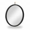 JARDIBRICODECO Miroir Mural Rond Avec Corde Noir -Miroir Soldes Boutique 55316638 1