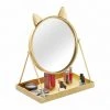 JARDIBRICODECO Miroir Maquillage Doré Avec Rangement 2 JARDIBRICODECO Miroir Maquillage Doré Avec Rangement -Miroir Soldes Boutique 55316641 1