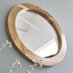 BOIS DESSUS BOIS DESSOUS Miroir Rond En Bois De Teck - Marron -Miroir Soldes Boutique 5532260 3